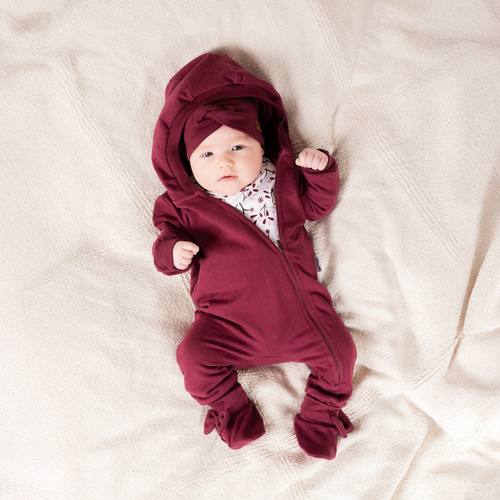 217267 Tepláky Alisa Nicol - vínové s mašlí