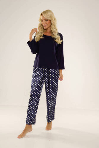 731 Magnolia Dámské pyžamo De Lafense - tmavě modré