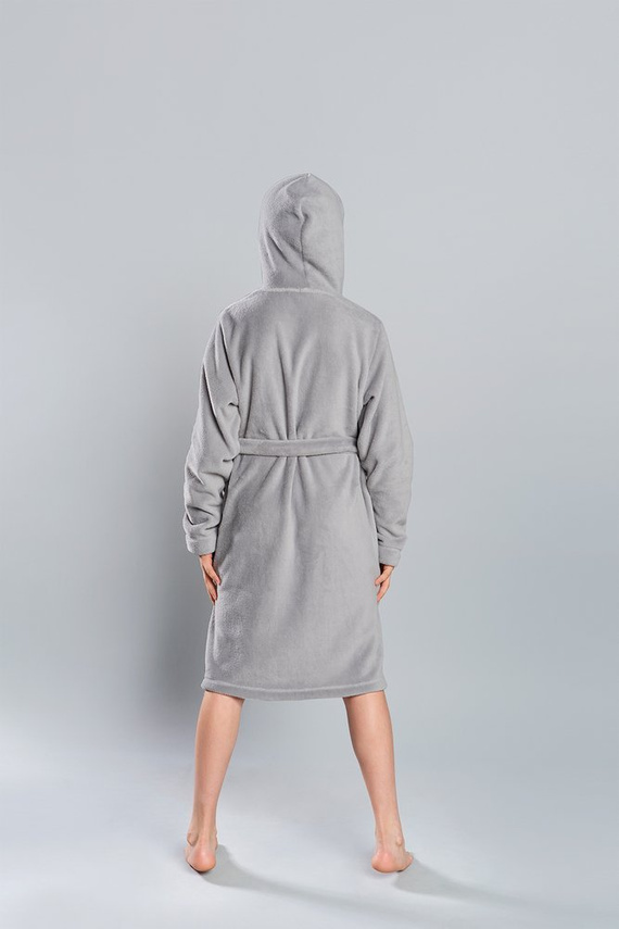 Mimas Pánský župan s kapucí Italian Fashion- šedý