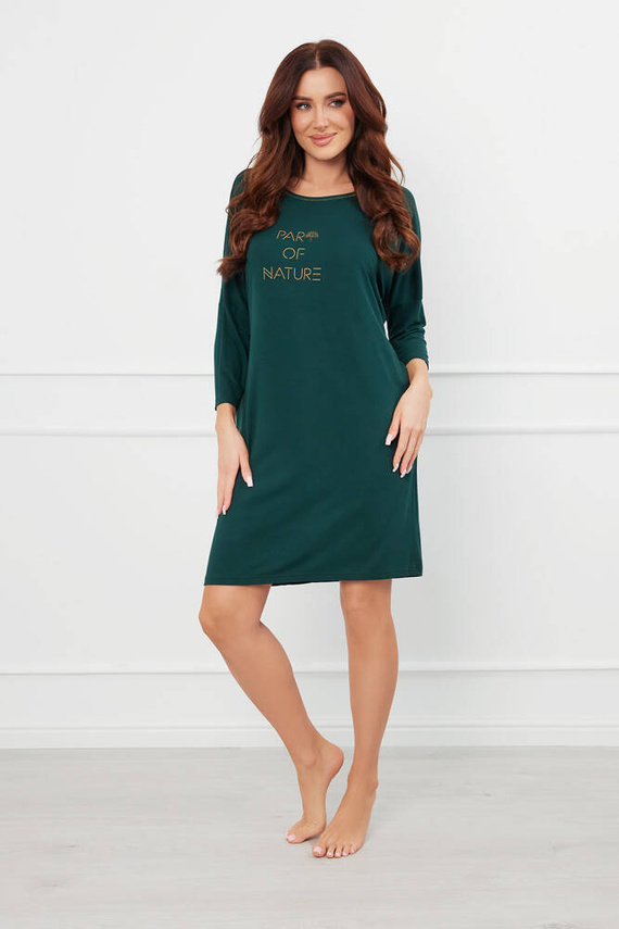 Noční košile Natura 3/4 Italian Fashion - zelená