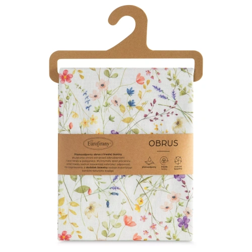 Ubrus ANNA Eurofirany nepromokavý bílo-fialové květy