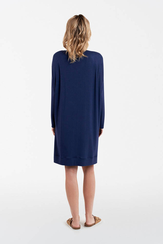 Akord dámská tunika s dlouhým rukávem Italian Fashion - tmavě modrá