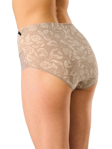 Dámské kalhotky LPF 599 Key béžovo-mokka maxi bikini – Vysoká kvalita, komfort a elegantní krajka