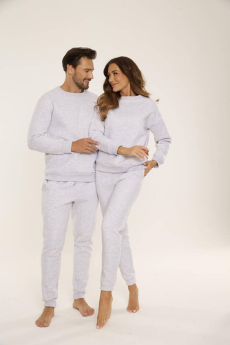 813 Indigo Pánská tepláková souprava De Lafense - světlý melír