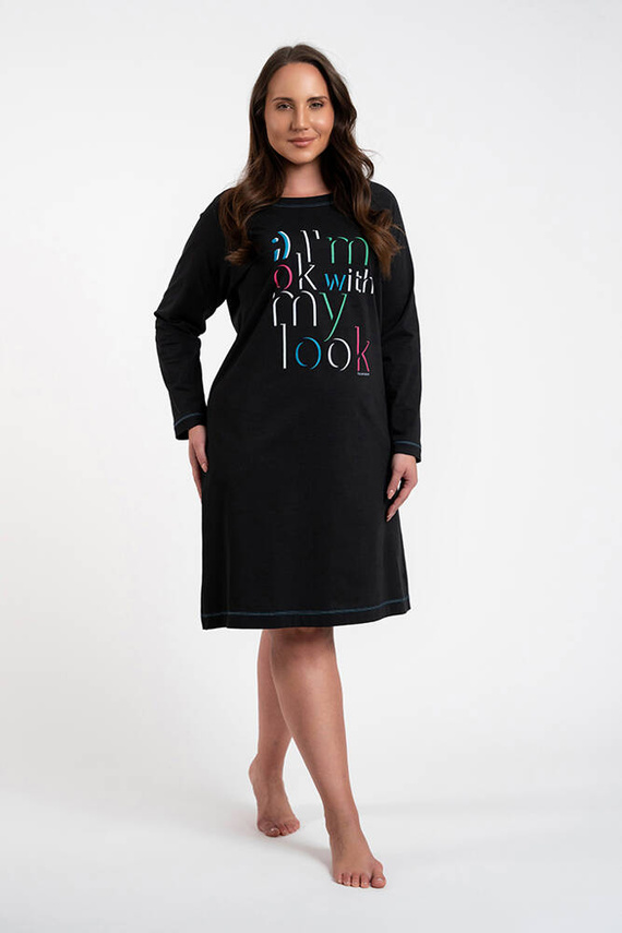 Noční košile Olza Italian Fashion - černá