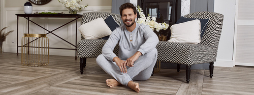 Souprava Leader Tracksuit dlouhá. rukáv, délka. kalhoty Italian Fashion - melange