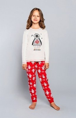 Bavlněné pyžamo Malika pro dívky Italská móda - ecri