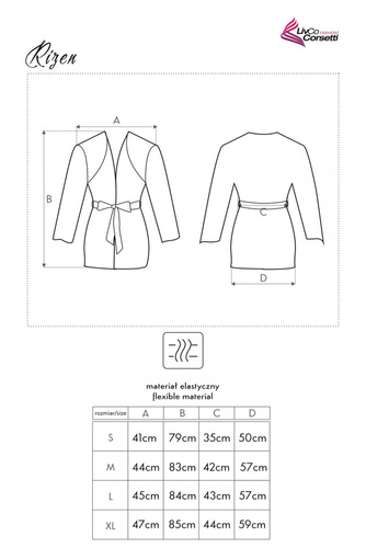 Rizen LC 90071 Dámský župan LivCo Corsetti