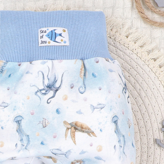 ABN-5456 Sea Of Joy Nini dětské poloviční ponožky - organická bavlna, elastický pas