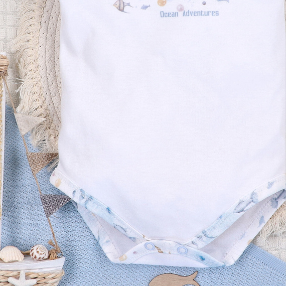 ABN-5448 Body z organické bavlny Sea Of Joy od Nini - organická bavlna, krátký rukáv