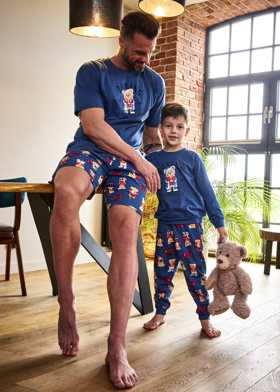 593/178 966/178 Chlapecké pyžamo Cornette Boxer | Bavlna, potisk, vzorované kalhoty, žebrované manžety