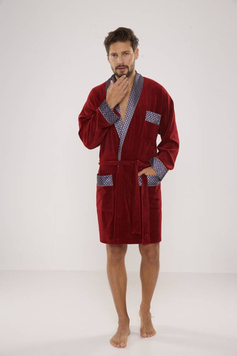 772 Bonjour pánský forexový župan - bordó