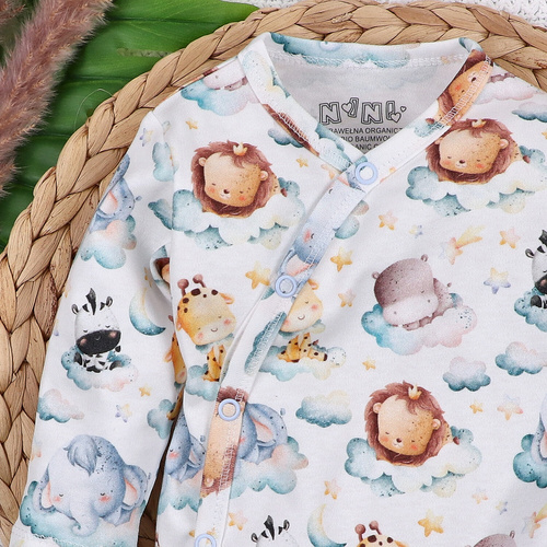 ABN-5601 Nini Little Dreamers obálkové body z organické bavlny pro kojence - bezniklové zapínání, 100% bezpečnost