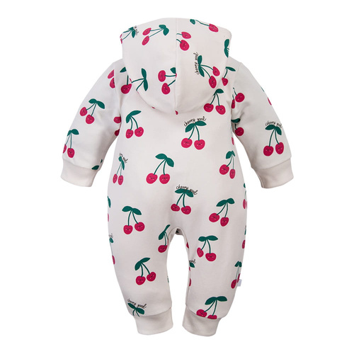 Kojenecký overal Eevi ecru 100% bavlna bez ťapek pohodlný