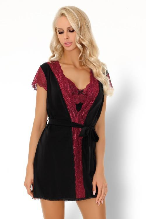 Kumiko LC 90428 Růžový dámský župan Rosses Collection LivCo Corsetti