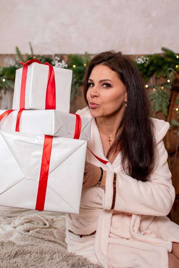 717 Dámský krátký župan Serena - ecru barva